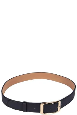 Ceinture Boyfriend Épaisse à Boucle Dorée