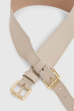 Ceinture en Cuir à Double Boucle