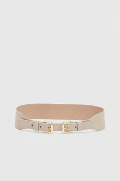 Ceinture en Cuir à Double Boucle