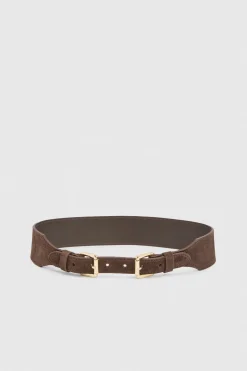 Ceinture En Daim À Double Boucle