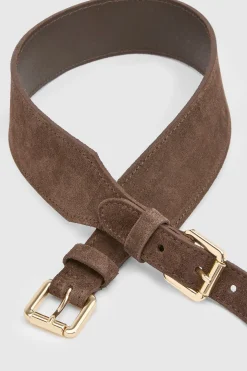 Ceinture En Daim À Double Boucle