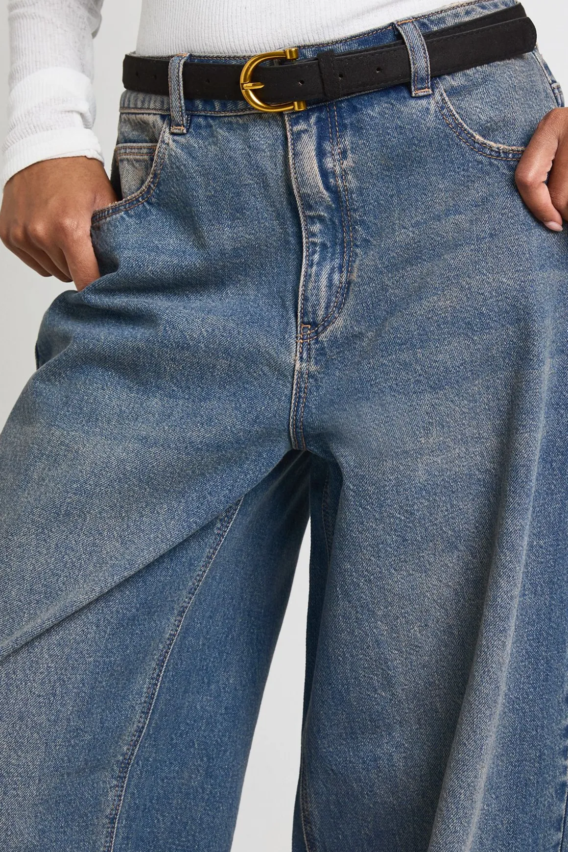 Ceinture En Synthétique Avec Boucle D Dorée