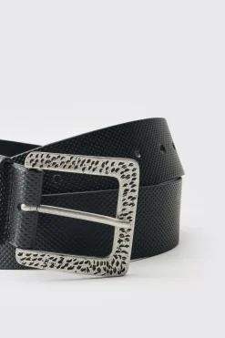 Ceinture en synthétique avec Boucle Argentée