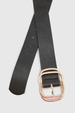 Ceinture en Synthétique avec Détail Boucle Ovale