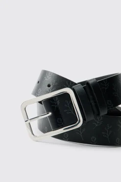 boohooMAN Ceinture En SYNTHÉTIQUE À Motif Floral<Homme Ceintures