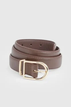 Ceinture en synthétique rembourrée chocolat
