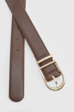 Ceinture en synthétique rembourrée chocolat