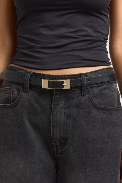 Ceinture Fine À Boucle Rectangulaire