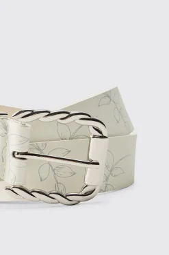 boohooMAN Ceinture Fleurie En SYNTHÉTIQUE<Homme Ceintures