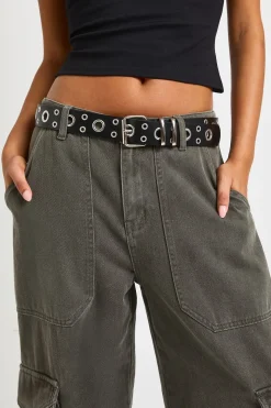 Ceinture À Œillets Cloutés