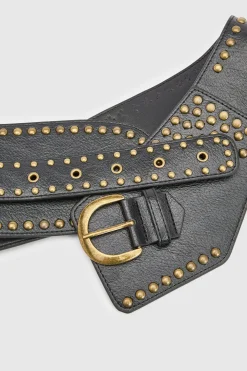 Ceinture Large Cloutée À Effet Statement