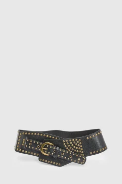 Ceinture Large Cloutée À Effet Statement