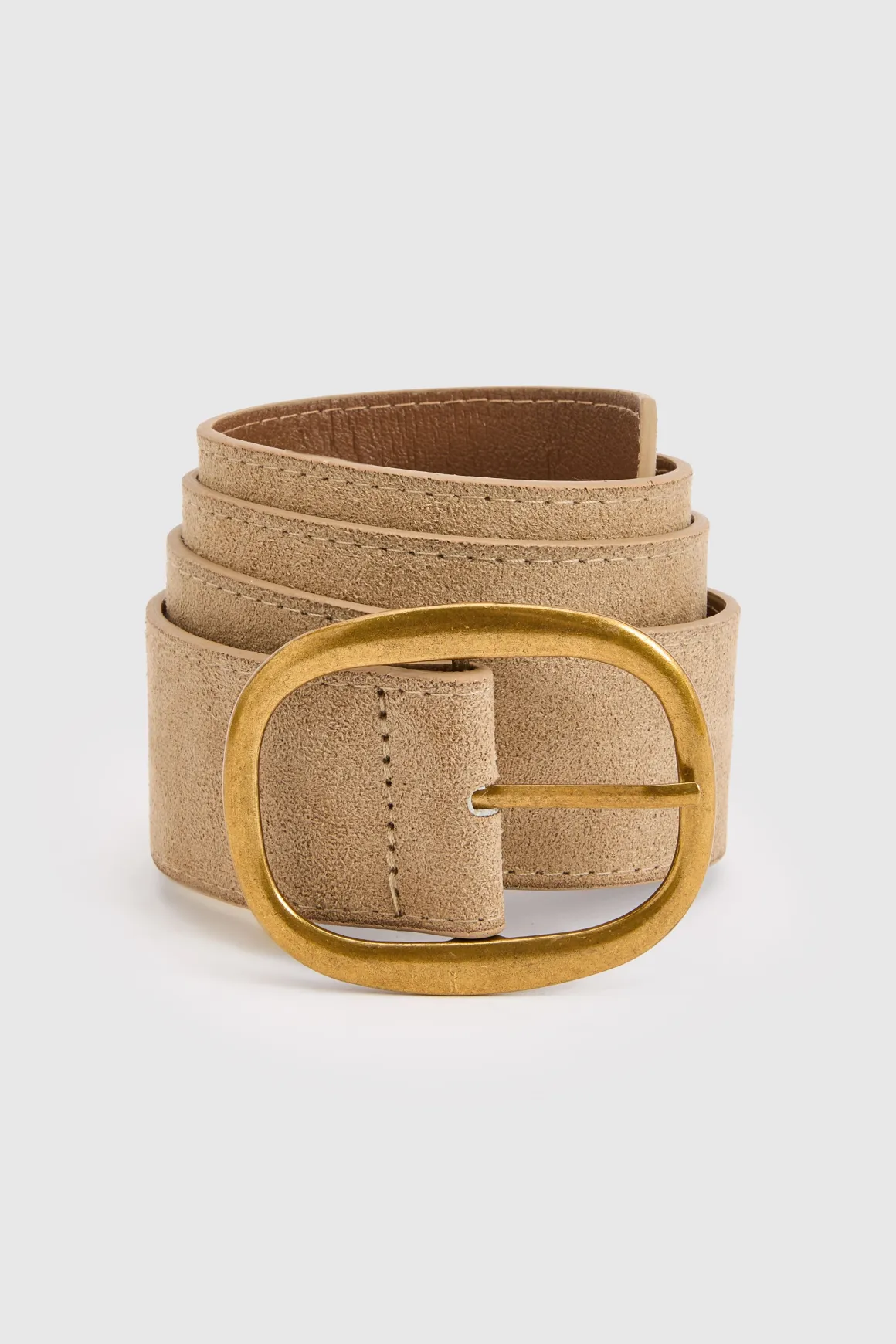 Ceinture Large En Synthétique À Boucle Ovale Antique