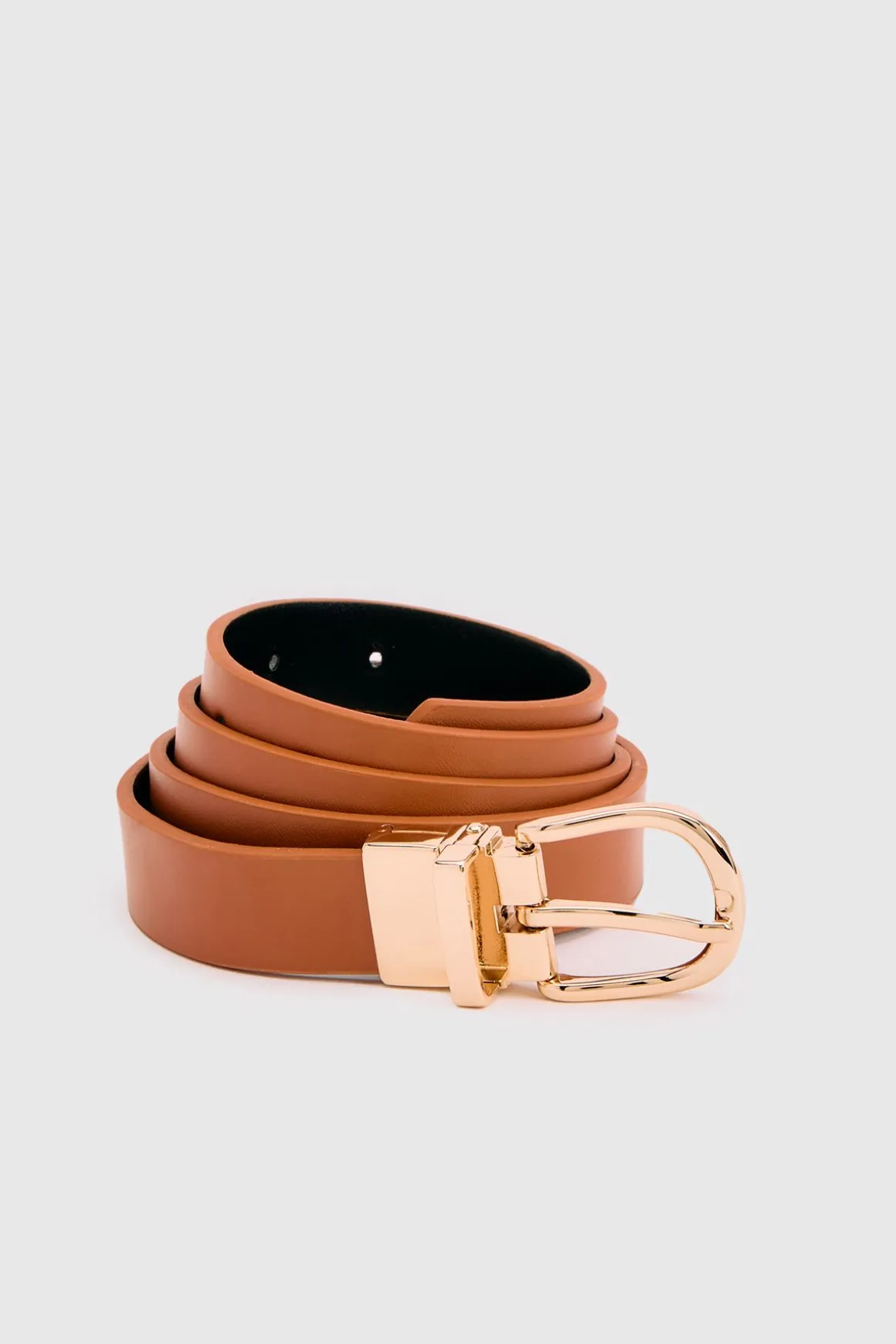 Ceinture Réversible À Boucle Dorée