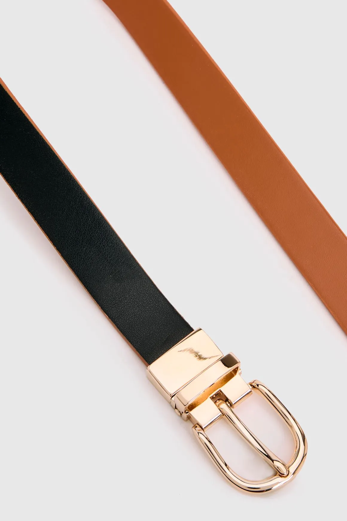 Ceinture Réversible À Boucle Dorée