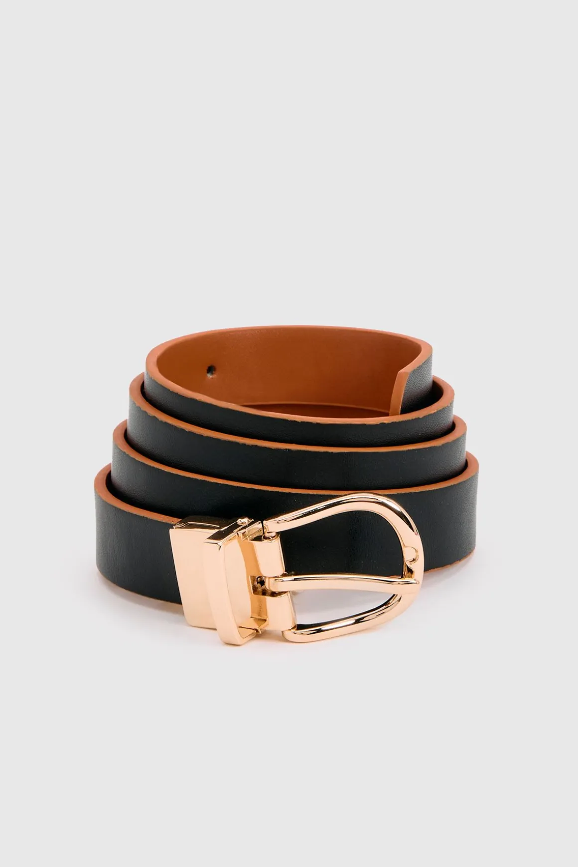 Ceinture Réversible À Boucle Dorée