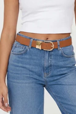 Ceinture Réversible À Boucle Dorée