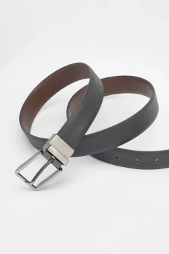 Burton Ceinture Réversible Saffiano e Et Marron<Homme Ceintures
