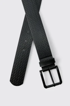 Ceinture À Texture Gaufrée