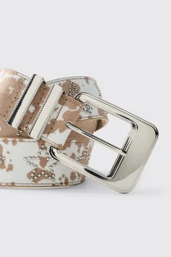 boohooMAN Ceinture Vache Avec Strass Étoile<Homme Ceintures