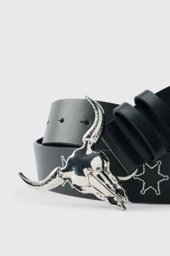 boohooMAN Ceinture Western À Boucle En Polyuréthane<Homme Ceintures