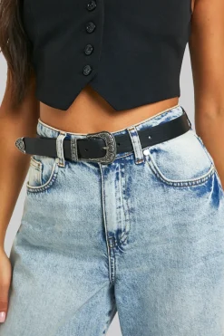 Ceinture Western à boucle noire