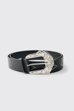 Ceinture Western à Boucle Strass en SYNTHÉTIQUE