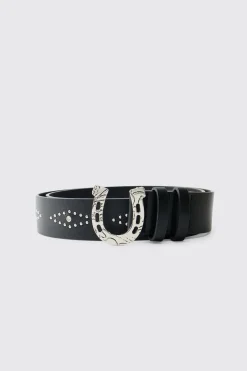 Ceinture Western Détail Gemme En Synthétique