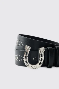 Ceinture Western Détail Gemme En Synthétique