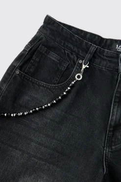 boohooMAN Chaîne De Jean À Strass<Homme Bijoux Et Montres