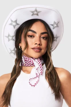 boohoo Chapeau de cow-boy orné d'étoiles< Chapeaux