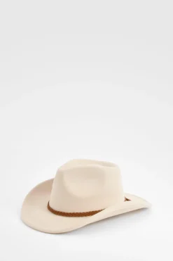 Chapeau De Cowboy Western À Détail Tressé