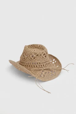 Chapeau de cowboy western en paille