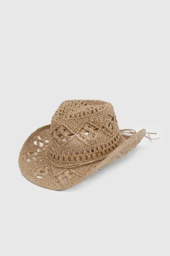 Chapeau de cowboy western en paille