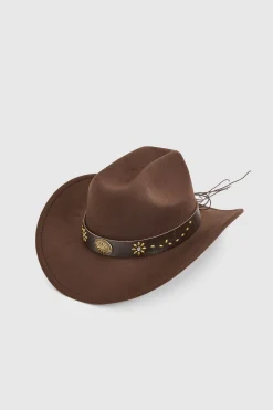 Chapeau De Cowboy Western En Synthétique Synthétique Avec Bordure Cloutée