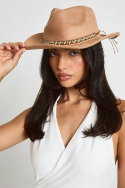 Chapeau De Cowboy Western En Synthétique Avec Bordure Perlée