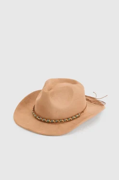 Chapeau De Cowboy Western En Synthétique Avec Bordure Perlée