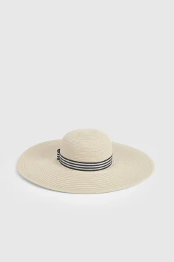 KarenMillen Chapeau de Plage Souple Naturel< Chapeaux