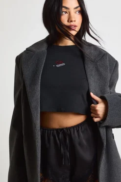 boohoo Chapeau du Père Noël Hotfix T-shirt bébé<Femme Tops