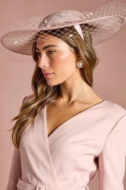 Chapeau à Large Bord en Résille