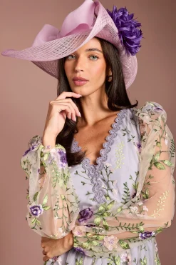 Coast Chapeau Lisa Tan À Large Bord Avec Détails Nœud Et Fleur< Chapeaux