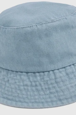 Chapeau seau en denim délavé