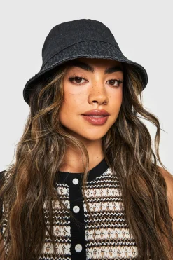 boohoo Chapeau seau en denim< Chapeaux