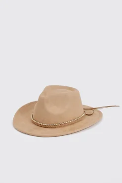 Chapeau Western avec détail de garniture tressée