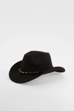 Chapeau western à détail de garniture à boucle