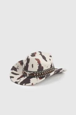 Chapeau Western Halloween à motif de vache