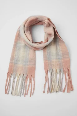 boohoo Écharpe ample à carreaux, à pampilles et duveteuse< Écharpes|Écharpes Et Gants
