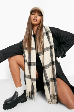 boohoo Écharpe à carreaux tissée< Écharpes|Écharpes Et Gants