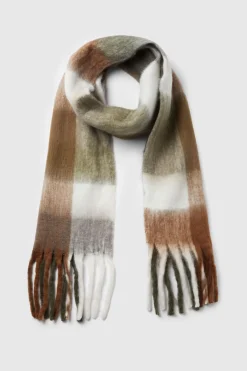 boohoo Écharpe Duveteuse Surdimensionnée à Carreaux avec Pompons< Écharpes|Écharpes Et Gants