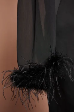 Coast Écharpe À Plumes<Femme Robes Noires Nouées|Écharpes